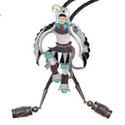c1960 c-31 Huge Edward A Beyuka Zuni Eagle Dancer bolo tie sterling silver - Estate Fresh Austin