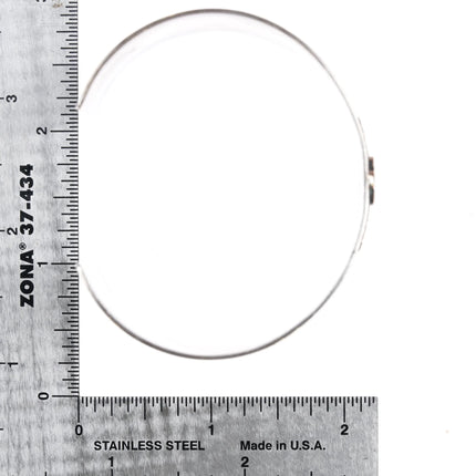 6.8" Vogt Hand Engraved sterling silver gold filled cross wide band cuff bracelet - Estate Fresh Austin