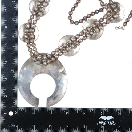 Harry Spencer Navajo sterling silver cardinal squash blossom necklace Redbirds - Estate Fresh Austin