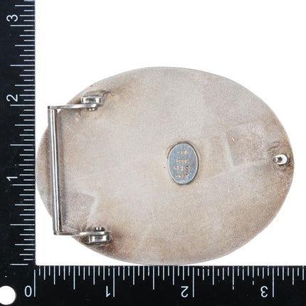 James Reid Santa Fe 18k gold Texas Lone Star on sterling belt buckle - Estate Fresh Austin