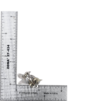 Vintage Zuni Sterling silver channel inlay bird clip-on earrings - Estate Fresh Austin