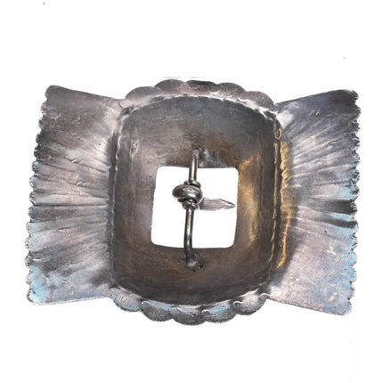 40's-50's Navajo sterling silver butterfly style concho belt buckle - Estate Fresh Austin