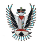 Vintage Zuni inlaid sterling needlepoint turquoise Delfine Tsadiasie - Estate Fresh Austin