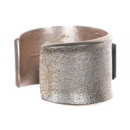 6.35" Darryl Dean Begay Navajo Tufa Cast sterling silver Sugilite cuff bracelet - Estate Fresh Austin