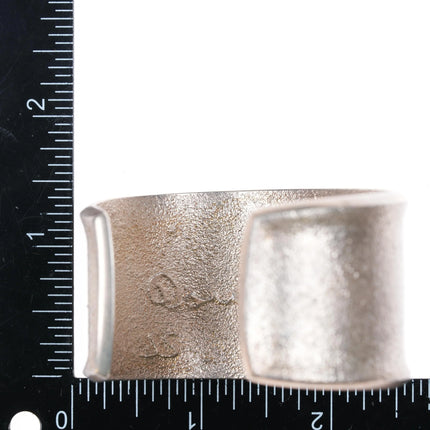 6.35" Darryl Dean Begay Navajo Tufa Cast sterling silver Sugilite cuff bracelet - Estate Fresh Austin