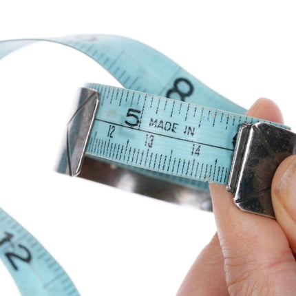 6" Vintage Native American sterling silver hand stamped turquoise cuff bracelet - Estate Fresh Austin