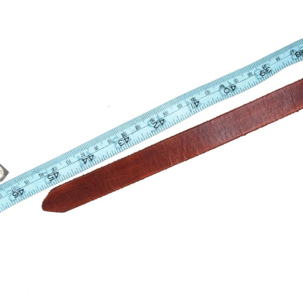 Harry Morgan Navajo Sterling silver Heavy stamped Repousse Butterfly concho belt - Estate Fresh Austin