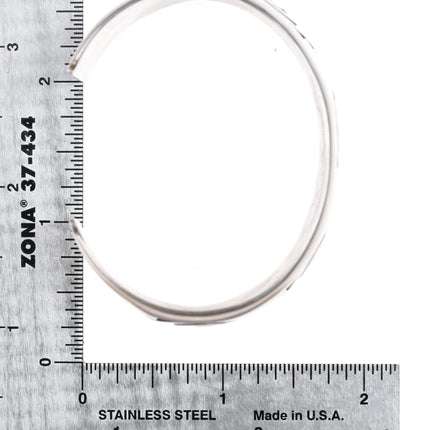 6.25" Robert Lomadapki Hopi overlay wave/water cuff bracelet sterling silver - Estate Fresh Austin