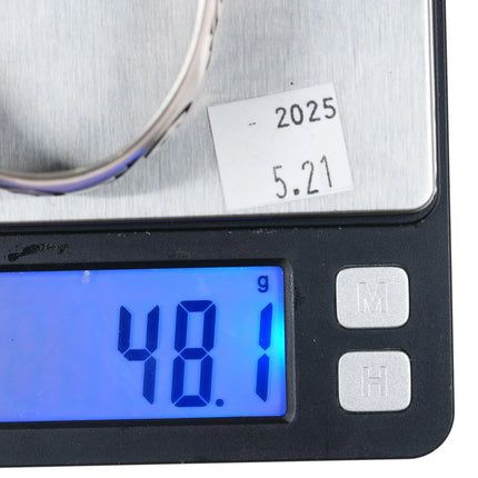 6.25" Robert Lomadapki Hopi overlay wave/water cuff bracelet sterling silver - Estate Fresh Austin