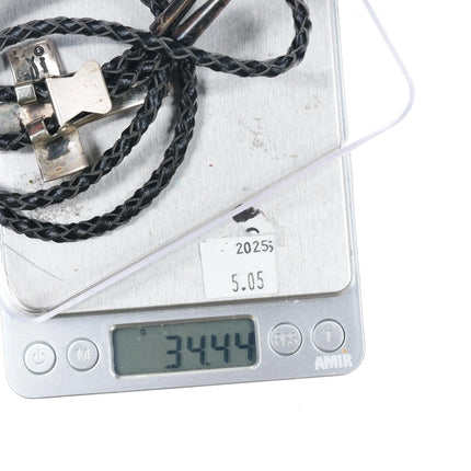 Vintage Roger John Navajo sterling silver cross bolo tie - Estate Fresh Austin