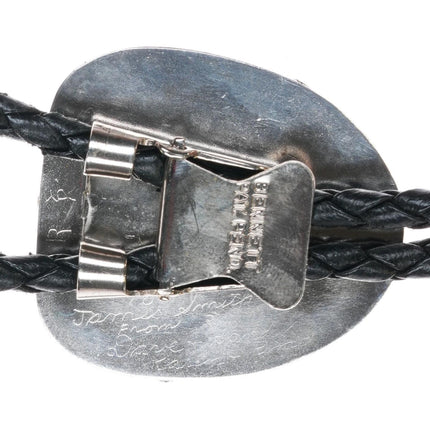 Vintage 1978 sterling silver Arizona Fire Agate bolo tie - Estate Fresh Austin