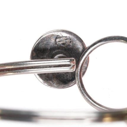 6.1" Vintage Hopi Silvercraft guild overlay bangle sz4 ring sterling silver - Estate Fresh Austin