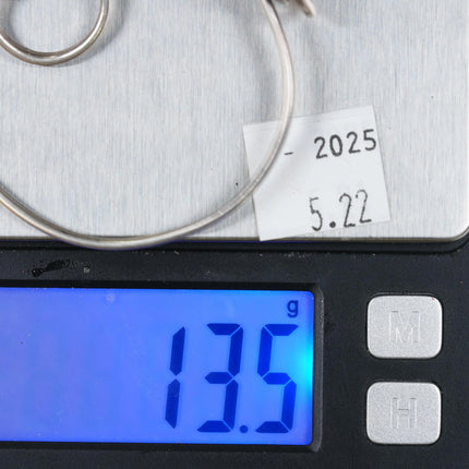 6.1" Vintage Hopi Silvercraft guild overlay bangle sz4 ring sterling silver - Estate Fresh Austin