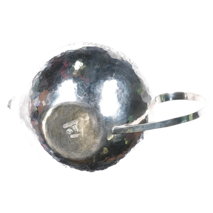 William Waldo Dodge Westport Yacht Club hammered sterling silver creamer trophy - Estate Fresh Austin