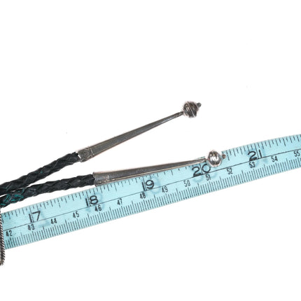 c1970 Bola Bill Arizona Shaped sterling silver bolo tie w saguaro cactus - Estate Fresh Austin