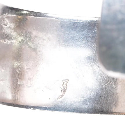 Victor Coochwytewa Hopi Overlay Kopavi- Ram/Corn cuff bracelet sterling silver - Estate Fresh Austin