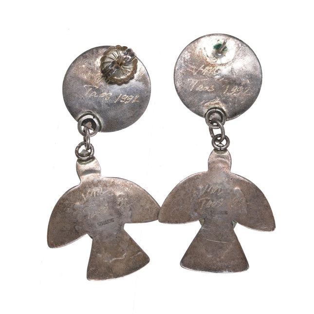 1992 Victoria Maase Stoll Taos Sterling silver thunderbird earrings - Estate Fresh Austin