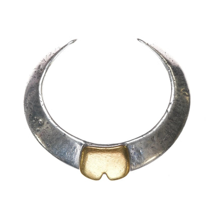 6" OR Santa Fe Sterling silver cuff bracelet w/ brass accent - Estate Fresh Austin