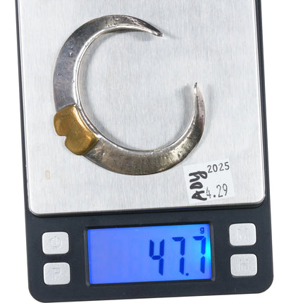 6" OR Santa Fe Sterling silver cuff bracelet w/ brass accent - Estate Fresh Austin