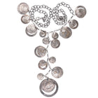 Retro Silpada sterling silver modernist hammered disks wind chime necklace - Estate Fresh Austin