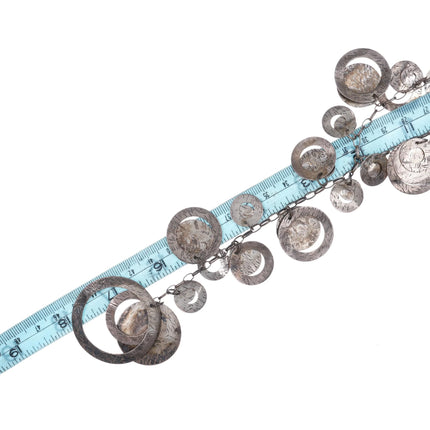 Retro Silpada sterling silver modernist hammered disks wind chime necklace - Estate Fresh Austin