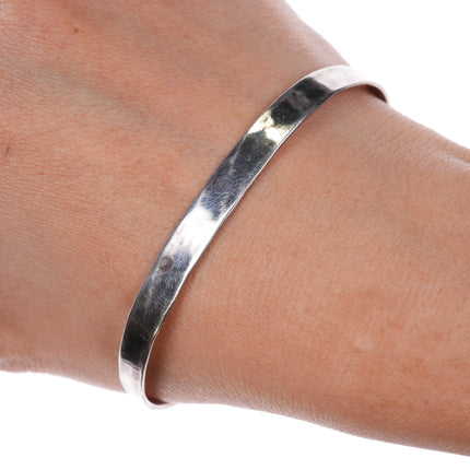 7" Adjustable Ed Levin Sterling silver Bangle bracelet sliding - Estate Fresh Austin