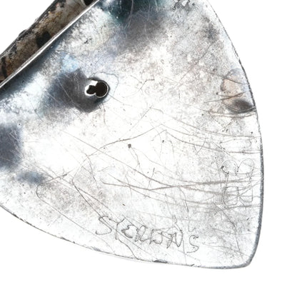 Large 1.5" R Initial Sterling silver Rubies Ranger belt buckle set MAC 1991 - Estate Fresh Austin