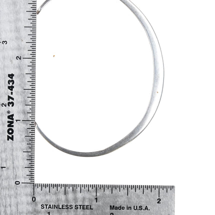 7.25" Southwestern modernist sterling silver cuff bracelet signed - Estate Fresh Austin