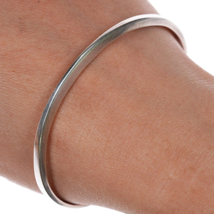 7.25" Southwestern modernist sterling silver cuff bracelet signed - Estate Fresh Austin