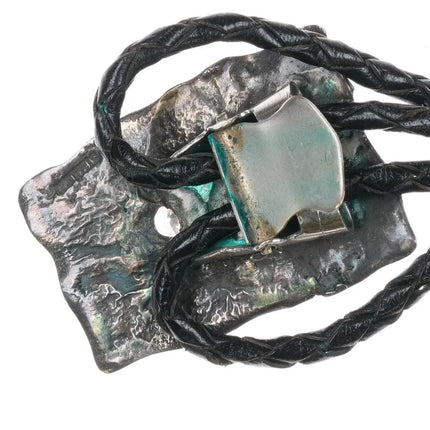 c1960 Southwestern sterling silver, diamond, and cz bolo tie - Estate Fresh Austin