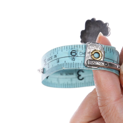 6.1" 1970's Jameson Lee Navajo sterling silver turquoise cuff bracelet - Estate Fresh Austin