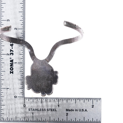 6.1" 1970's Jameson Lee Navajo sterling silver turquoise cuff bracelet - Estate Fresh Austin