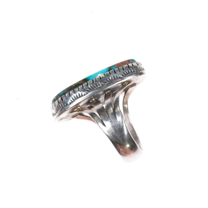 sz8 D Navajo sterling silver high grade Royston turquoise sterling silver ring - Estate Fresh Austin
