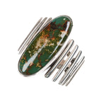 sz8 Kenneth Jones Navajo Kings Manassa turquoise sterling silver modernist ring - Estate Fresh Austin