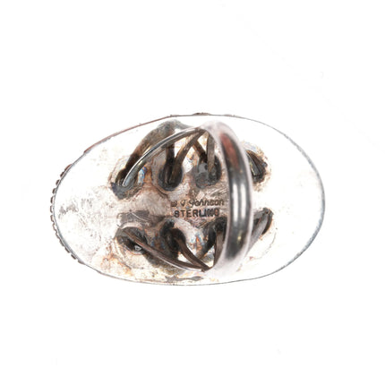 sz7 William G Johnson Navajo sterling silver turquoise ring - Estate Fresh Austin