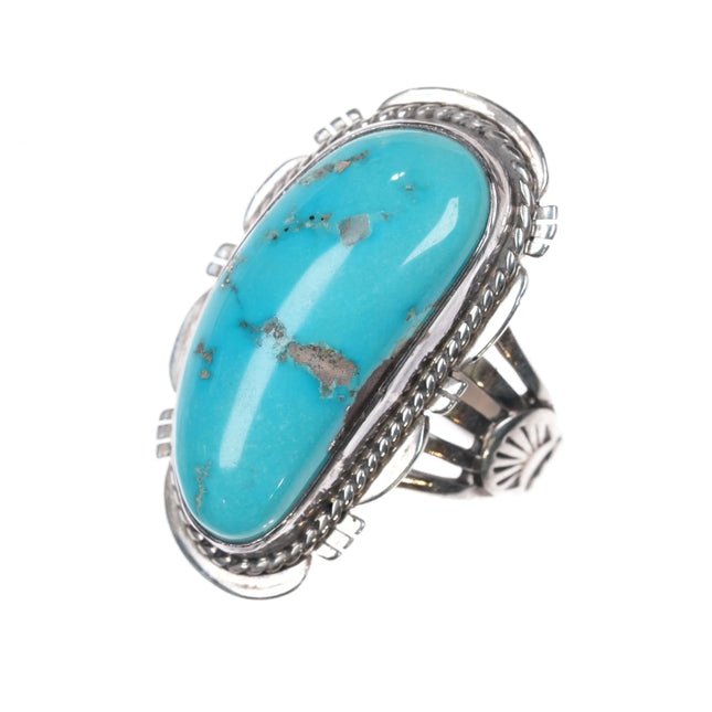 sz7 MP Sterling silver and turquoise southwestern native American ring - Estate Fresh Austin