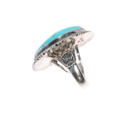 sz7 MP Sterling silver and turquoise southwestern native American ring - Estate Fresh Austin