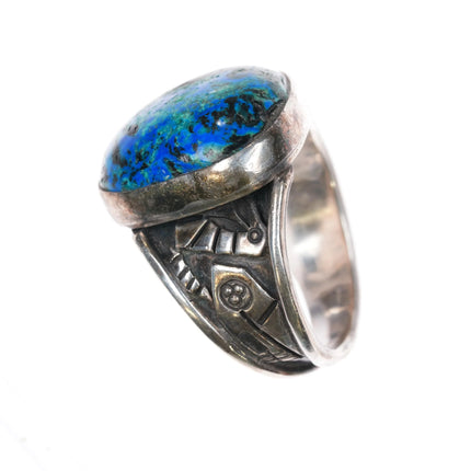 sz11 Paul Miller Modernist sterling silver Azurite ring - Estate Fresh Austin