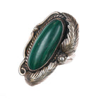 sz7.75 JPA 60's-70's Navajo sterling silver malachite ring - Estate Fresh Austin