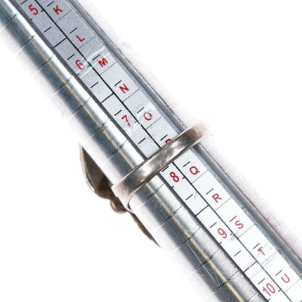 sz7.75 JPA 60's-70's Navajo sterling silver malachite ring - Estate Fresh Austin