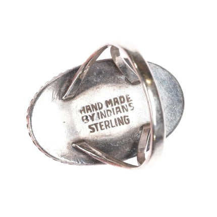 sz7 1940's Garden of The Gods Handmade by Indians Sterling silver jasper ring - Estate Fresh Austin
