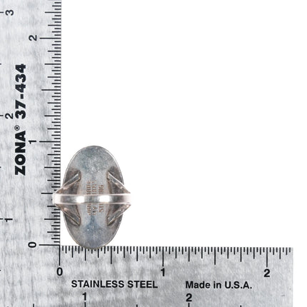 sz7 1940's Garden of The Gods Handmade by Indians Sterling silver jasper ring - Estate Fresh Austin