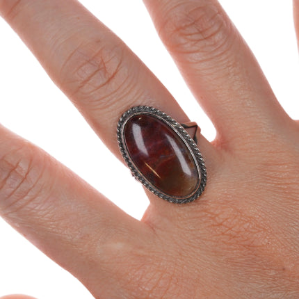 sz7 1940's Garden of The Gods Handmade by Indians Sterling silver jasper ring - Estate Fresh Austin
