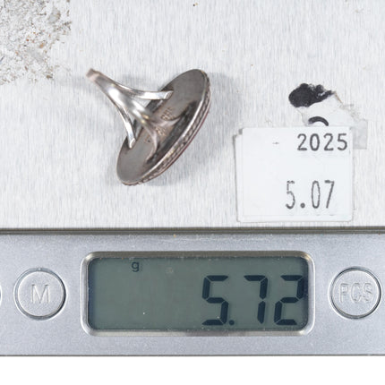 sz7 1940's Garden of The Gods Handmade by Indians Sterling silver jasper ring - Estate Fresh Austin