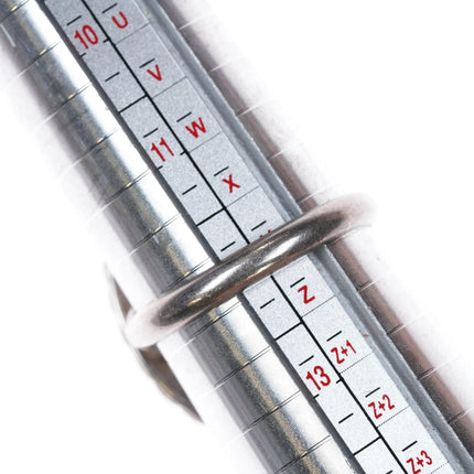 sz12 Vintage JM Navajo sterling silver petrified palm root ring - Estate Fresh Austin