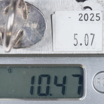 sz12 Vintage JM Navajo sterling silver petrified palm root ring - Estate Fresh Austin