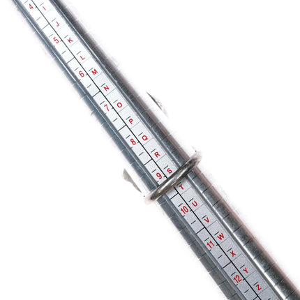 sz9.25 Ernest Wood Navajo 1970's long sterling silver ring w/3 turquoise - Estate Fresh Austin