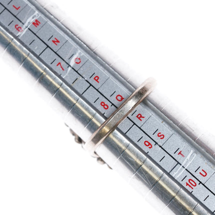 sz8.25 Vintage Zuni sterling silver and turquoise petit point cluster ring - Estate Fresh Austin