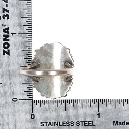 sz8.25 Vintage Zuni sterling silver and turquoise petit point cluster ring - Estate Fresh Austin