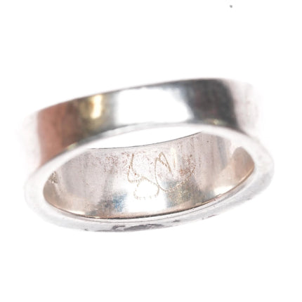 sz7.5 Earl Plummer Navajo TSF Sterling silver multi-stone channel inlay ring - Estate Fresh Austin